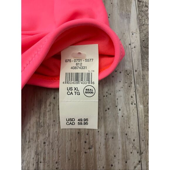 Aerie Charms Blow Pop Bubblegum Pink One Piece Swimsuit Sz XL NEW - Picture 3 of 7